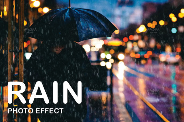 افکت عکس بارش باران برای فتوشاپ