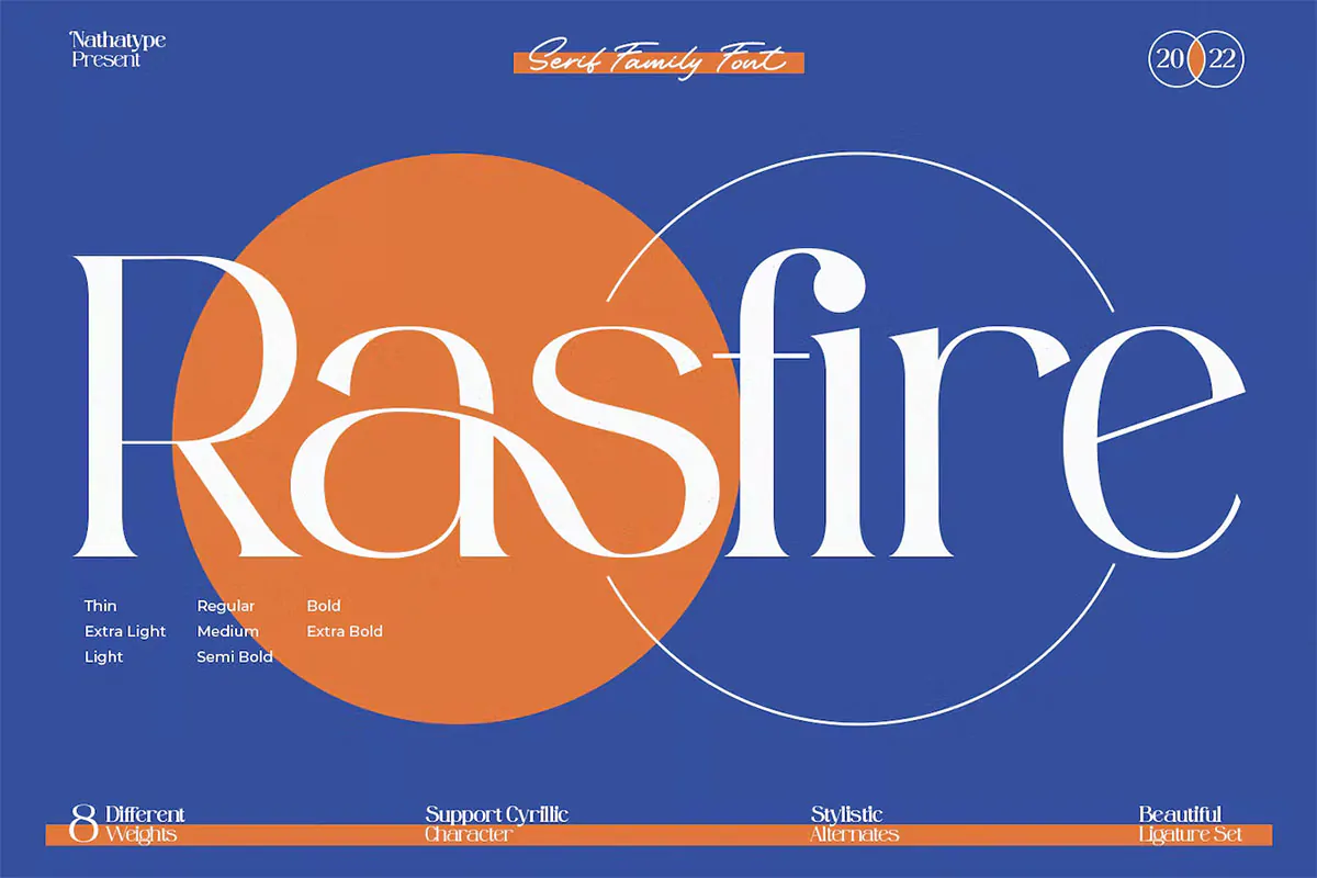 تایپ فیس مدرن و شیک Rasfire
