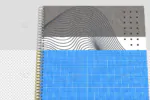 موکاپ دفتر سیمی و فنری Spiral Notebook