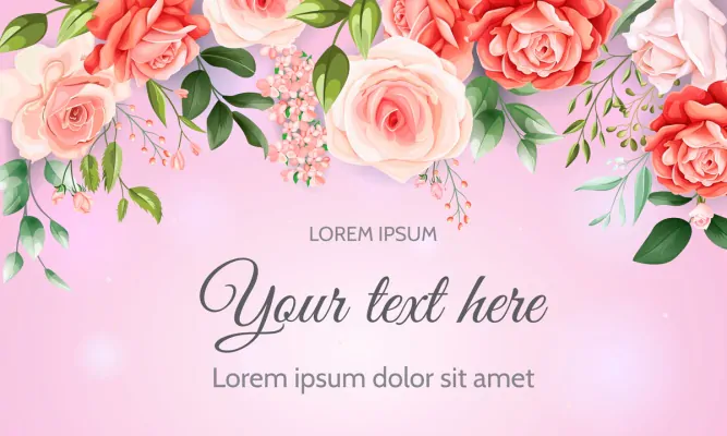 طرح وکتور گل های بهاری