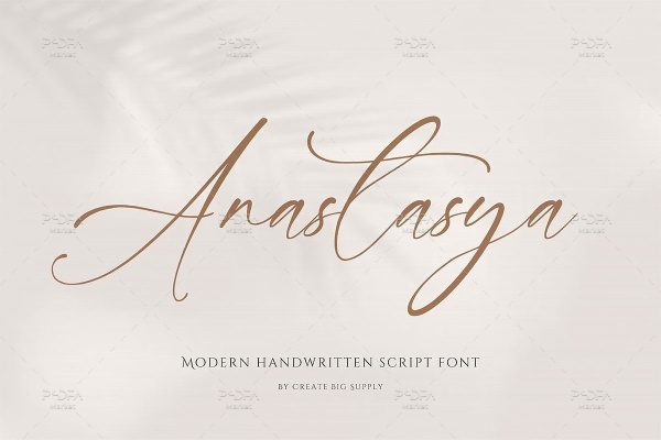 فونت دستنویس امضایی شیک و زیبا Anastasya