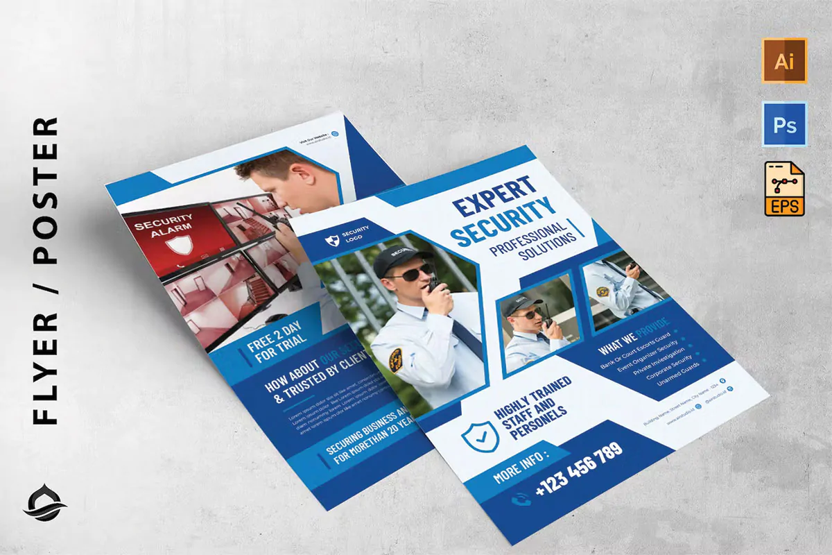 طرح تراکت محافظت و امنیت