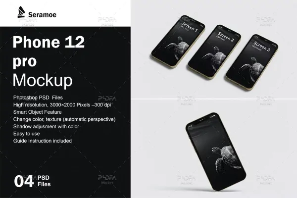 موکاپ گوشی موبایل آیفون 12 پرو