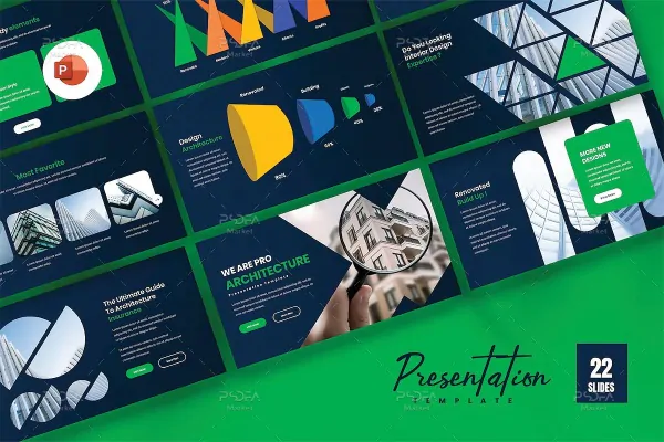 قالب پاورپوینت مهندسی معماری 22 اسلاید
