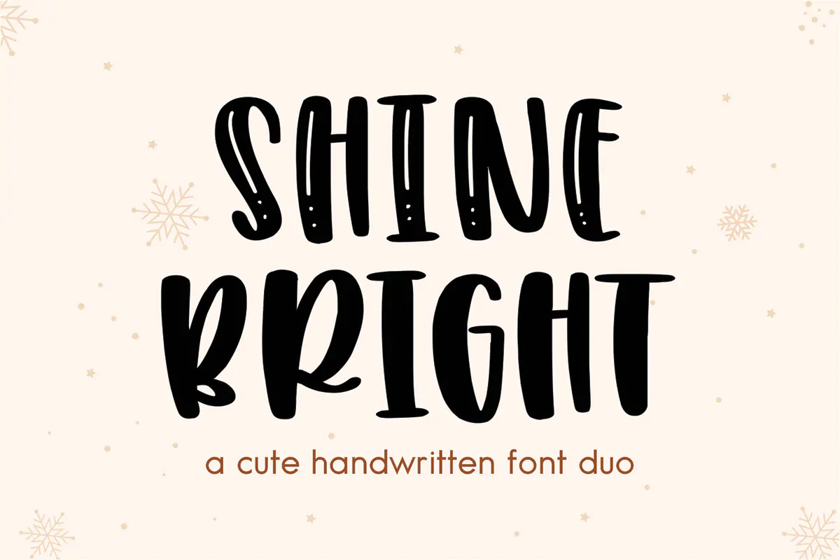 فونت فانتزی و جالب Shine Bright