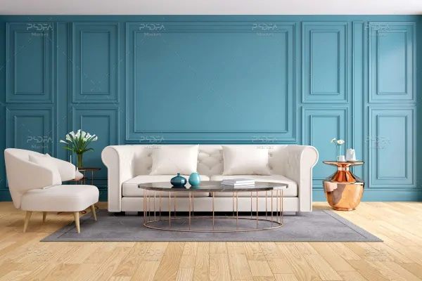 دیزاین دکوراسیون داخلی با دیوار گچبری کلاسیک