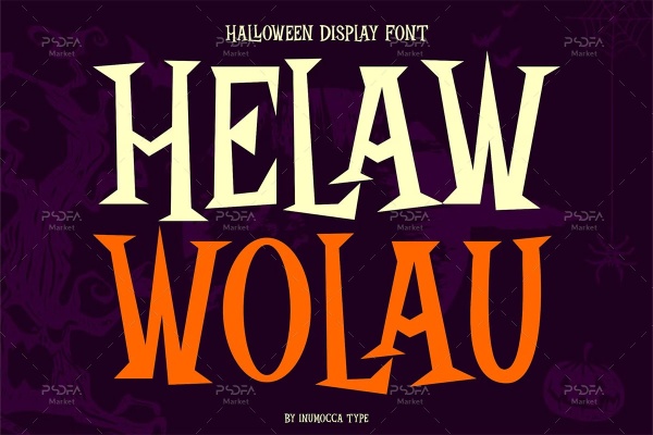 فونت ترسناک هالووین Helaw Wolau