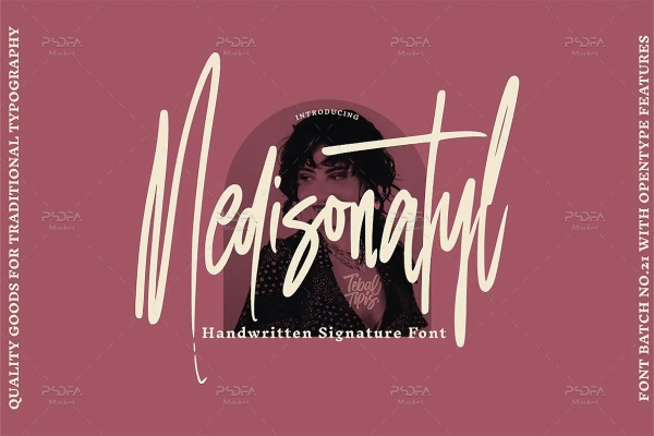 فونت دستنویس سبک امضا Medisonatyl