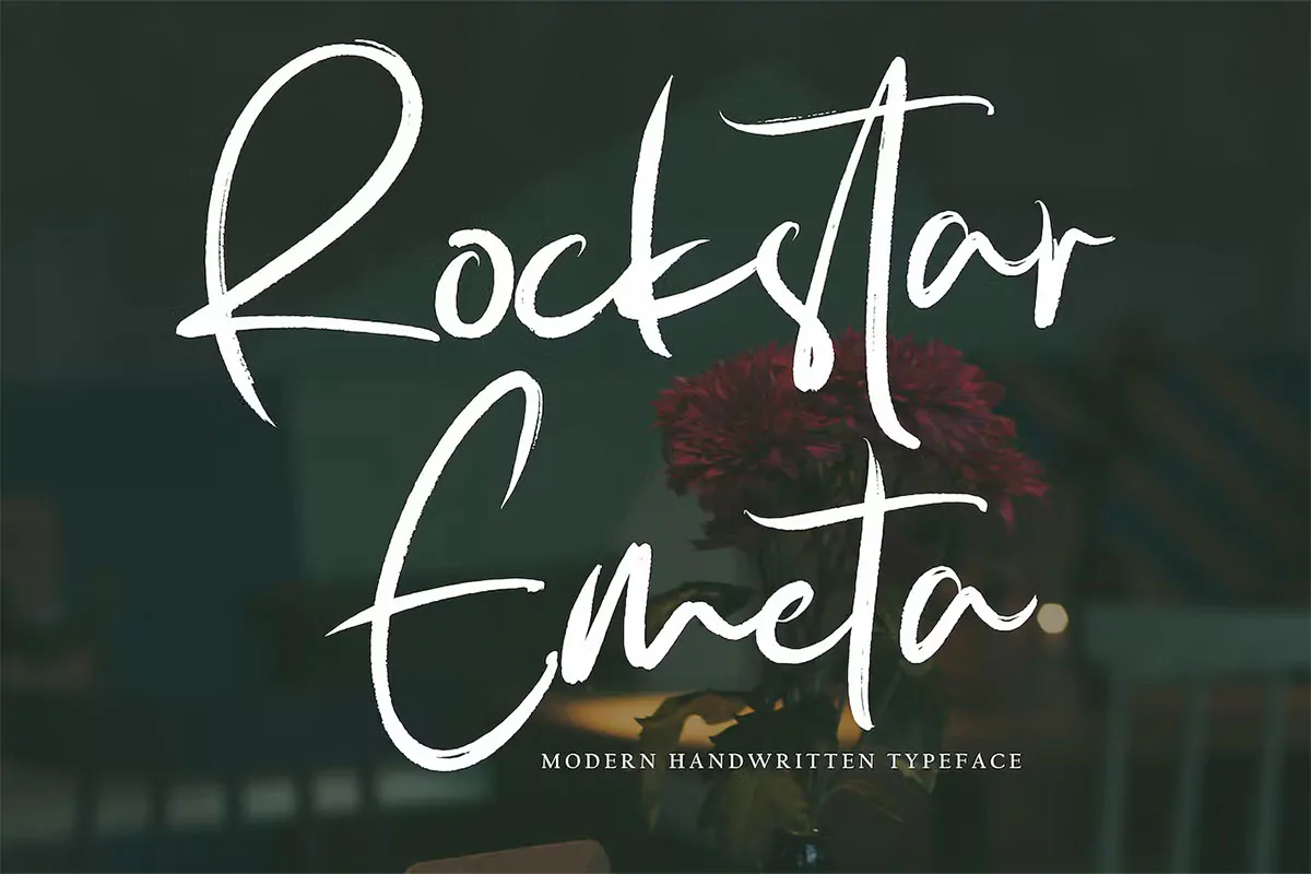 فونت یکسره نویسی Rockstar Emeta
