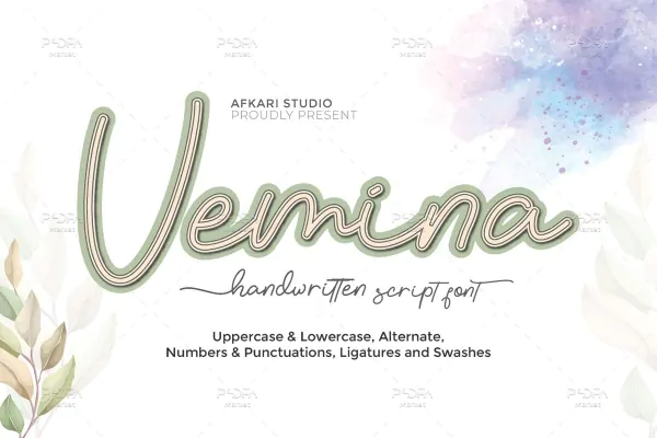 فونت دستنویس روان Vemina