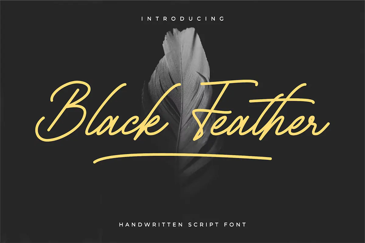 فونت دستنویس قدیمی Black Feather