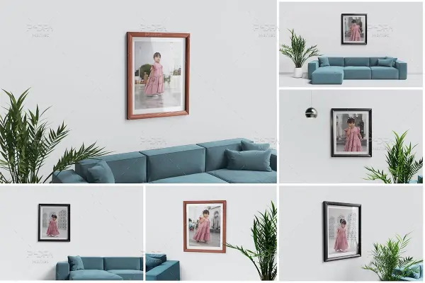 موکاپ قاب عکس چوبی