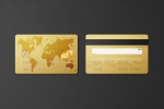 موکاپ کارت اعتباری طلایی