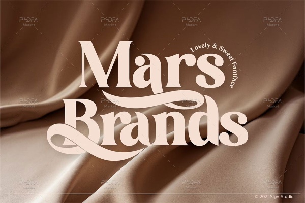 فونت ظریف و زیبای Mars Brand