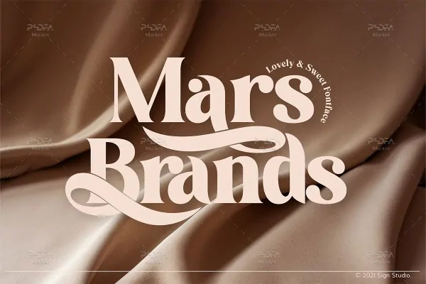 فونت ظریف و زیبای Mars Brand - 8