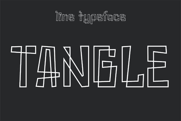 فونت توخالی هنری Tangle