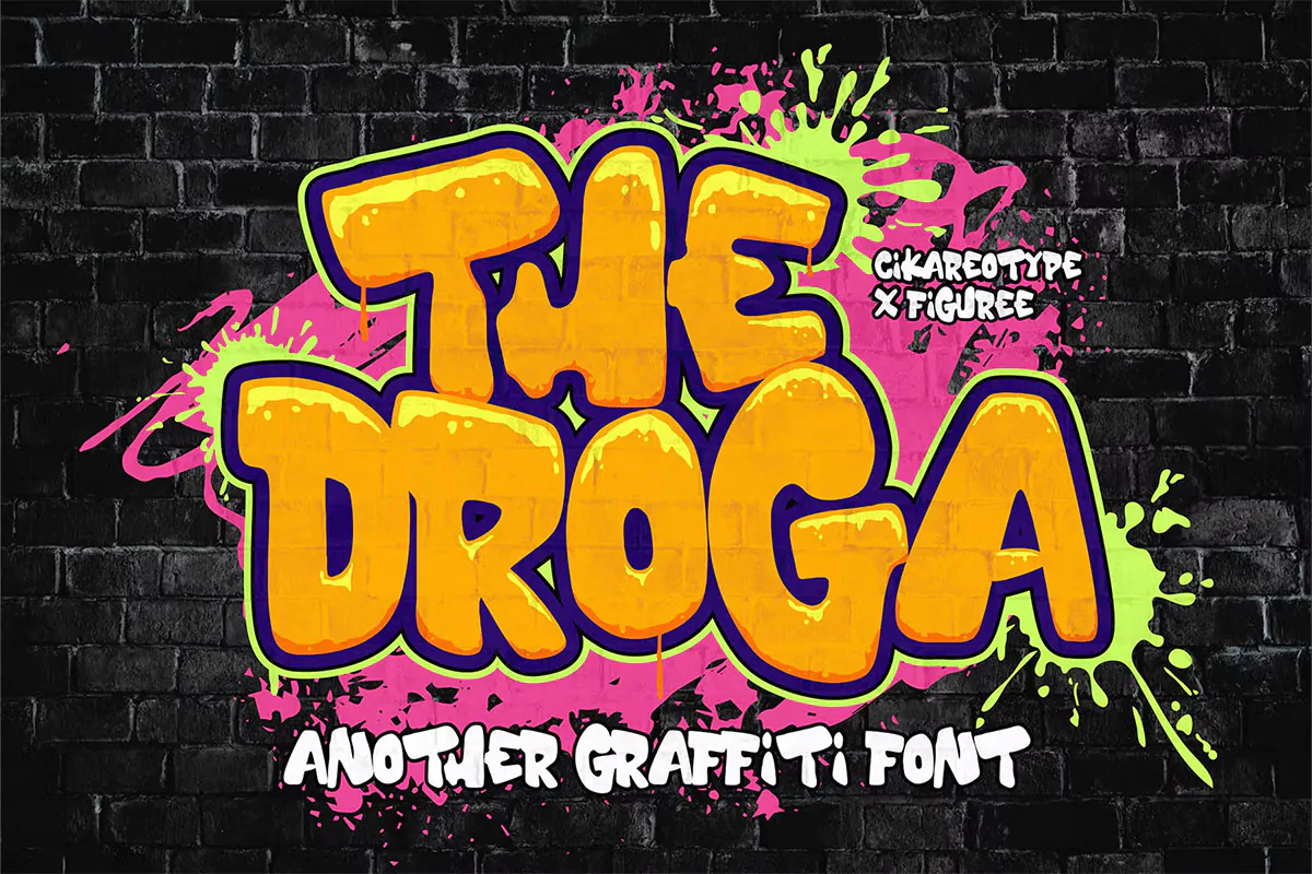 فونت دیوارنگاری The Droga