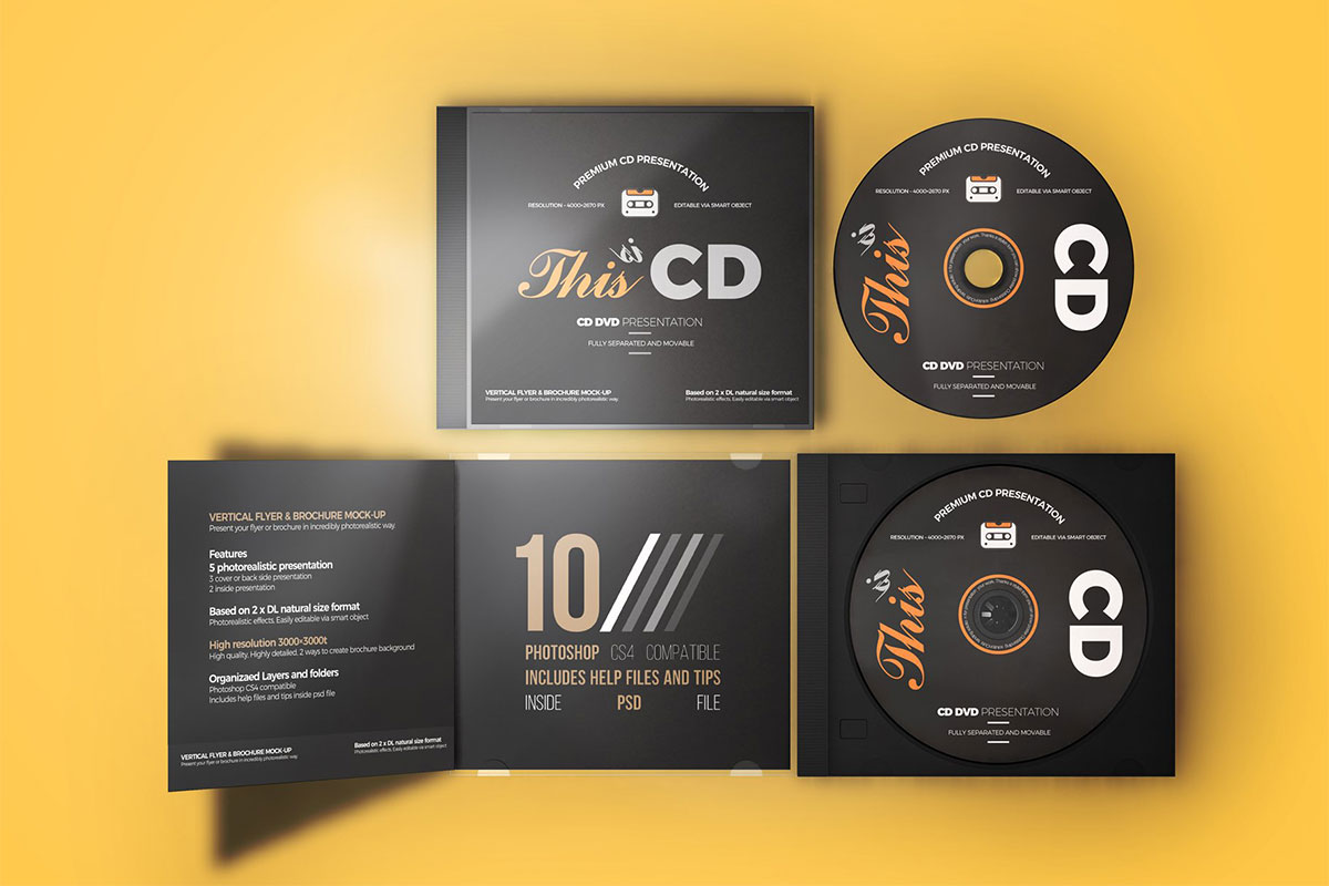 موکاپ کاور آلبوم CD/DVD