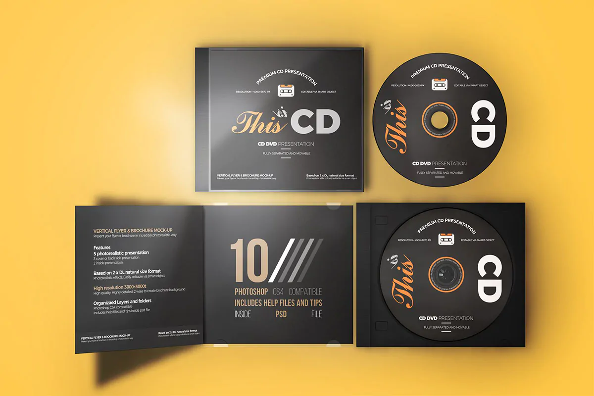 موکاپ کاور آلبوم CD/DVD موکاپ کاور آلبوم CD/DVD