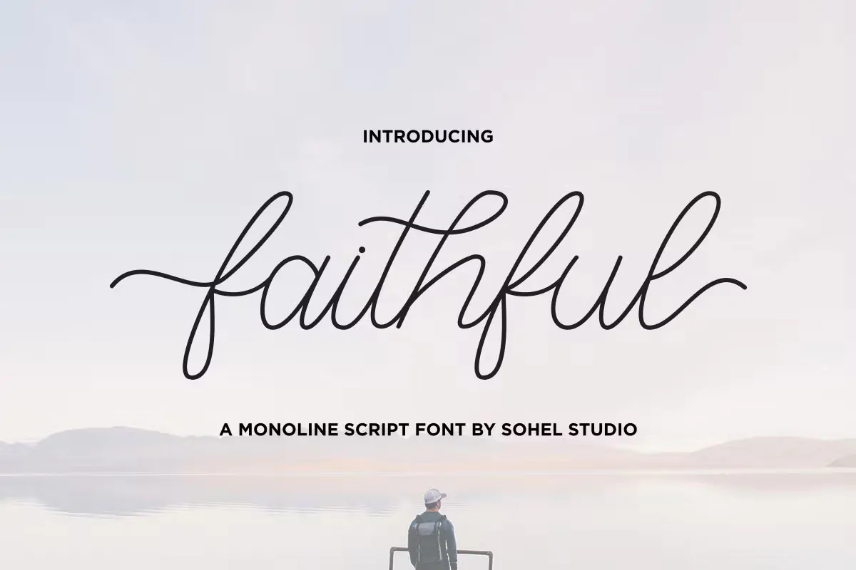 فونت سرهم نویسی باریک و نازک Faithful