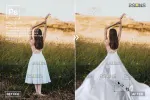 افکت دنباله لباس سفید معلق و شناور PNG