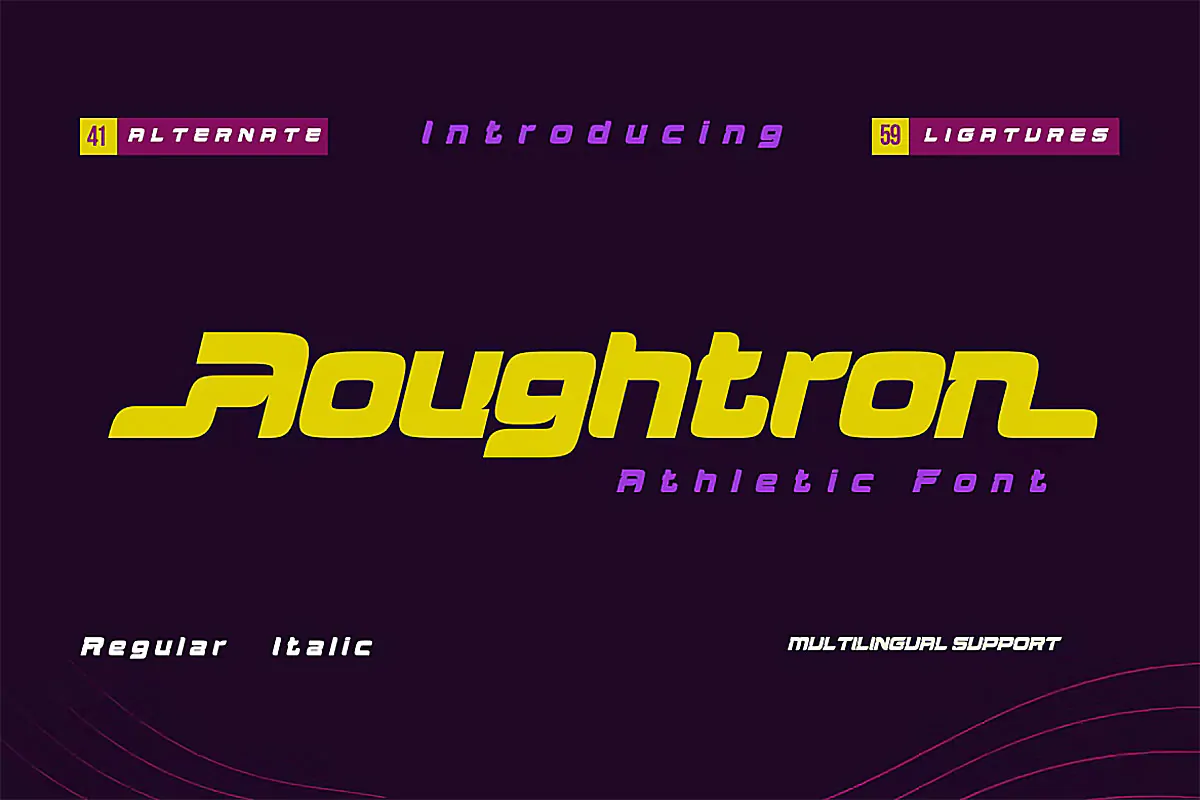 فونت ورزشی و اسپورت Aougtron