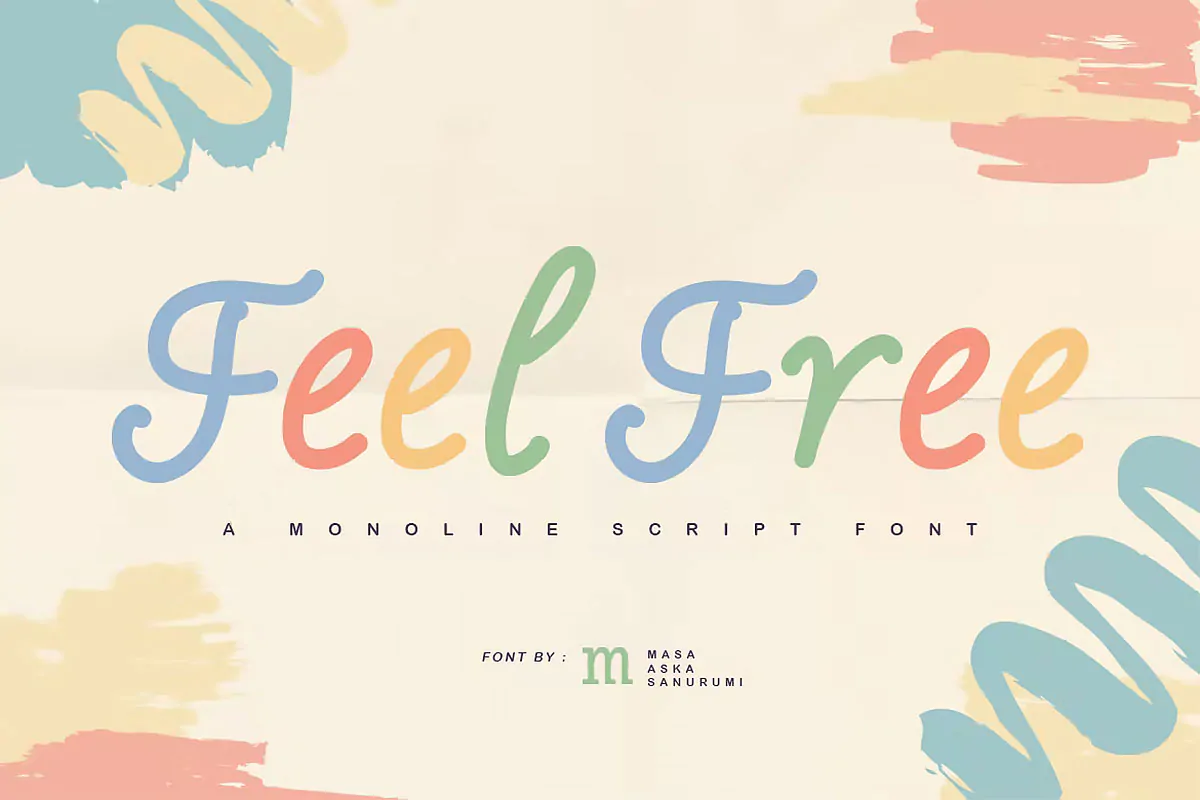 فونت دستنویس مونولاین Feel Free