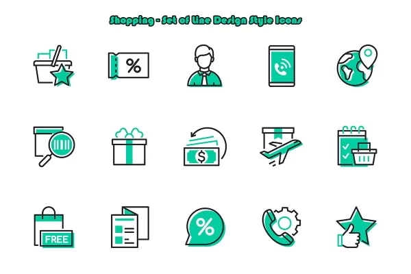 15 آیکون فروشگاه و خرید کردن Shopping