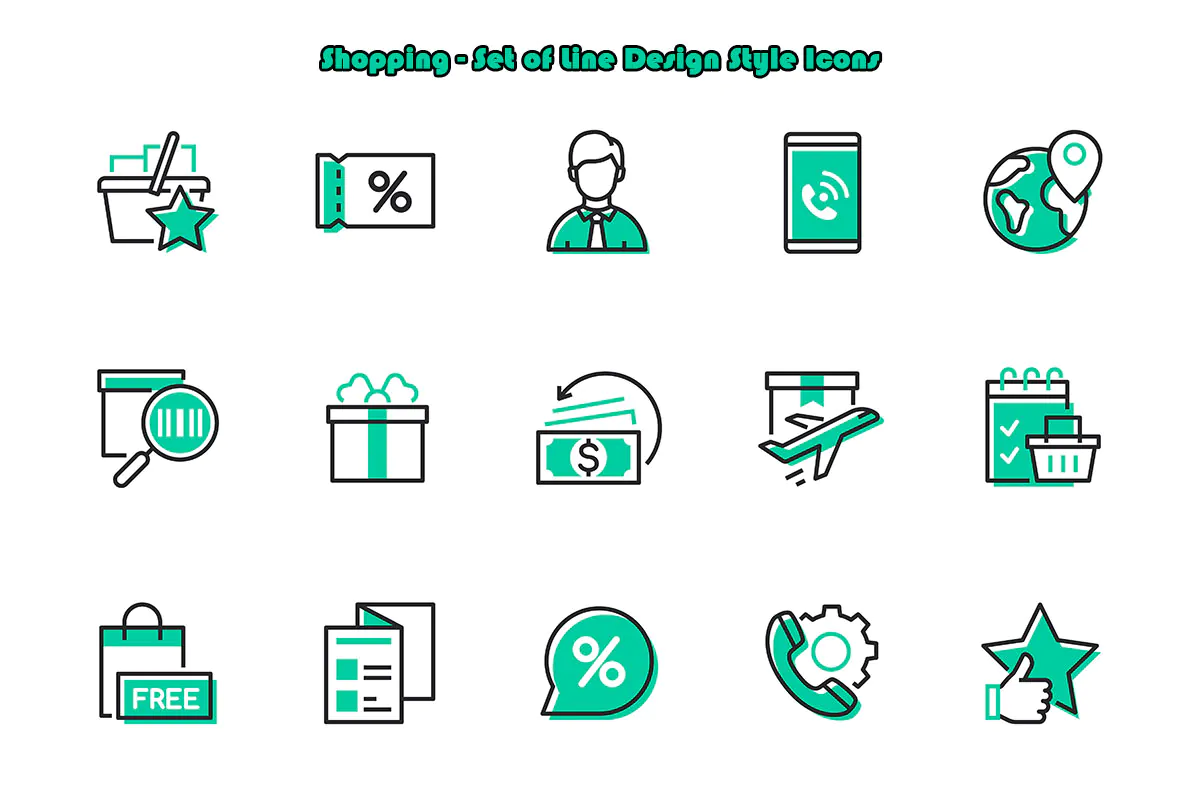 آیکون فروشگاه و خرید کردن Shopping