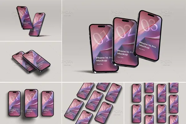موکاپ آیفون 14 پرو – 8 فایل