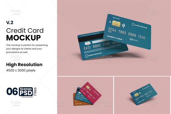 موکاپ کارت اعتباری یا کردیت کارت