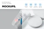 موکاپ لیوان یکبار مصرف شیشه ای آبمیوه درب دار - 10 موکاپ لیوان یکبار مصرف شیشه ای آبمیوه درب دار - 10