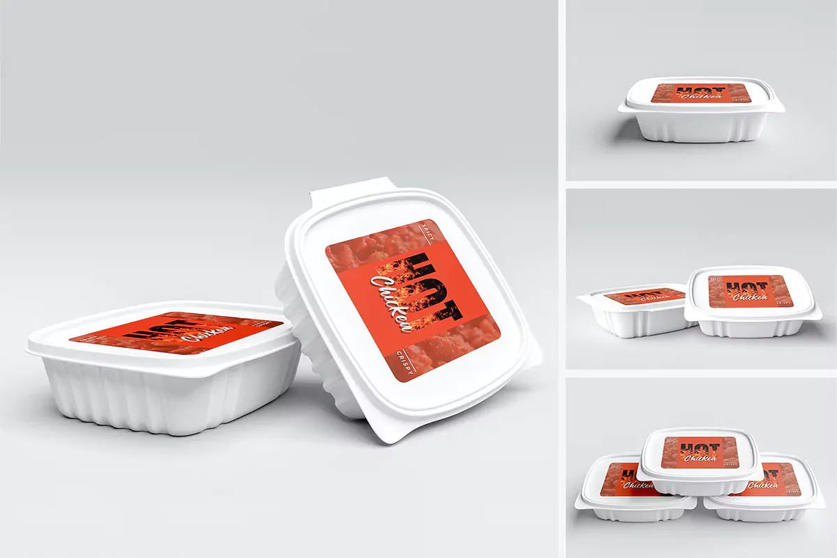 موکاپ ظرف یکبار مصرف غذا