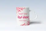 موکاپ ماگ با دسته قلبی شکل