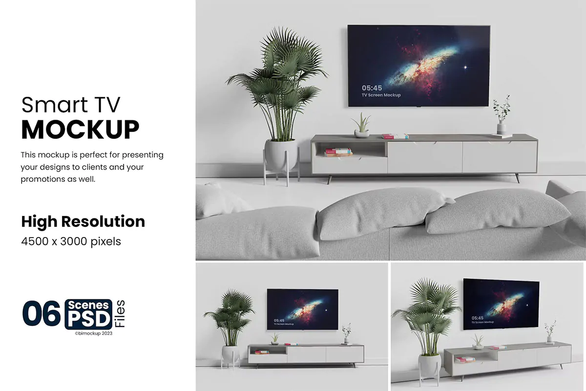 موکاپ تلویزیون اسمارت و هوشمند Smart TV