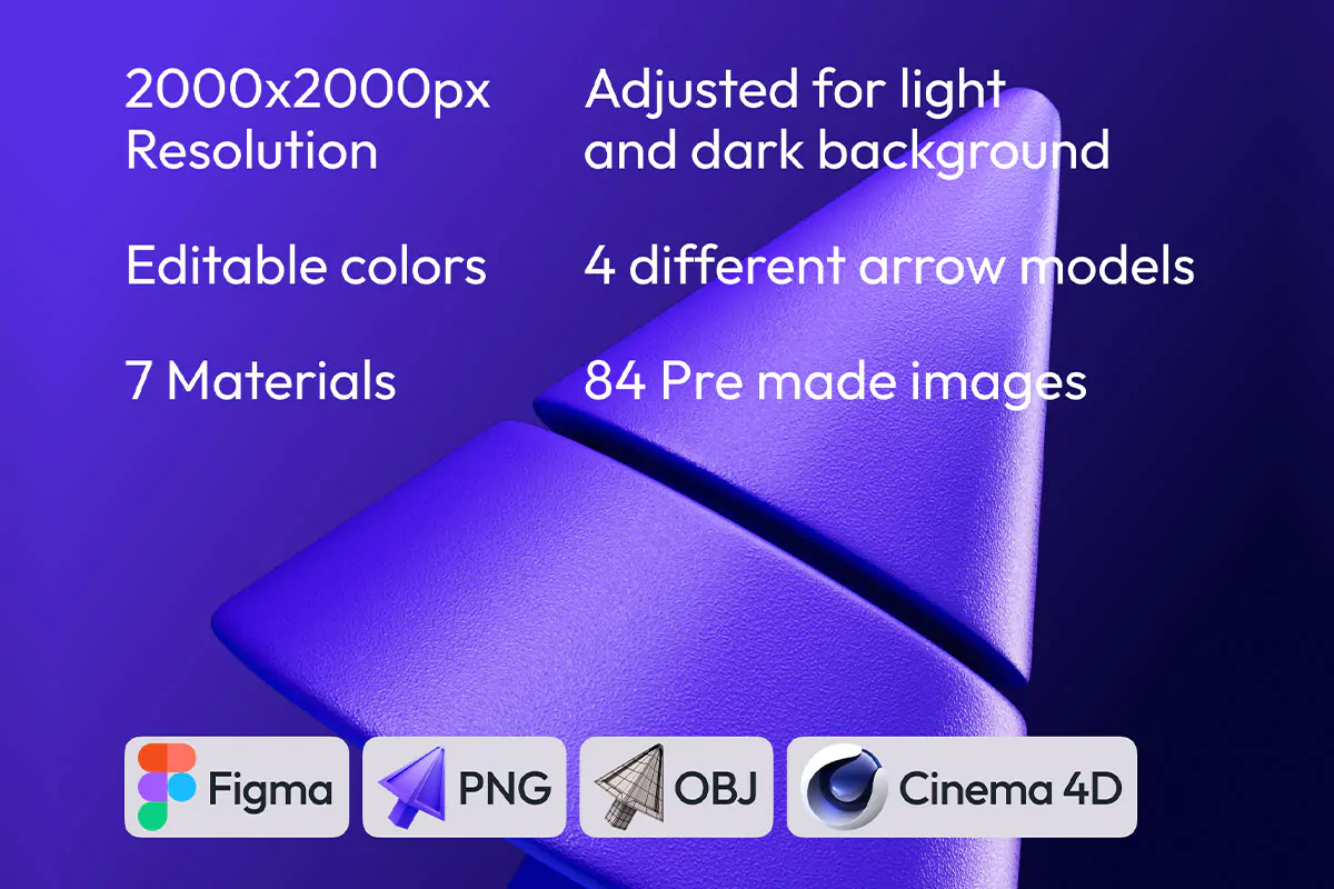 آیکون فلش و پیکان 3D