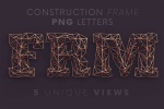 PNG حروف 3D طرح اسپیس فریم