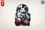 طرح خرگوش عید فضانورد