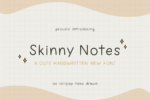 فونت دستنویس یادداشت Skinny Notes