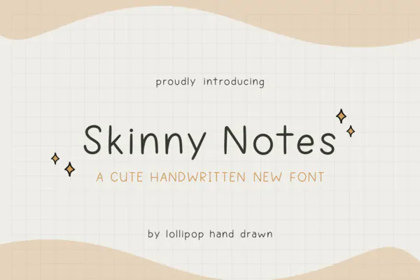 فونت دستنویس یادداشت Skinny Notes
