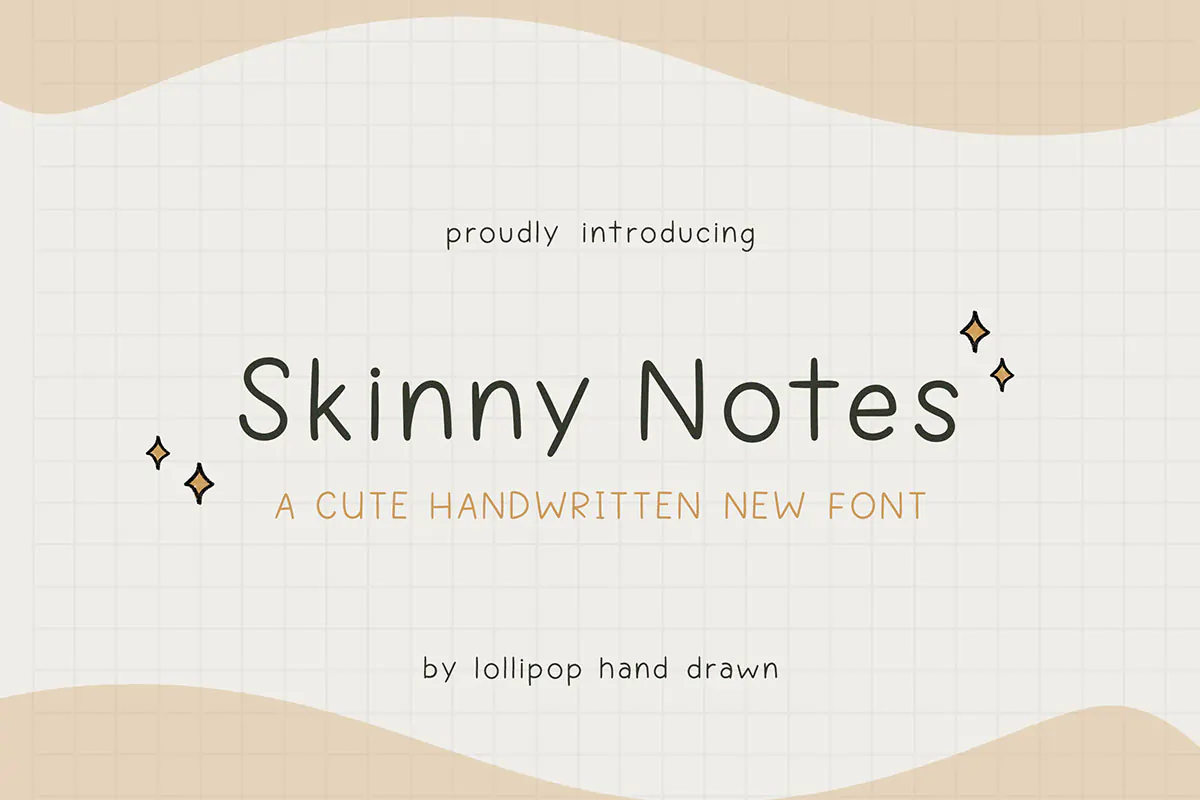 فونت دستنویس یادداشت Skinny Notes
