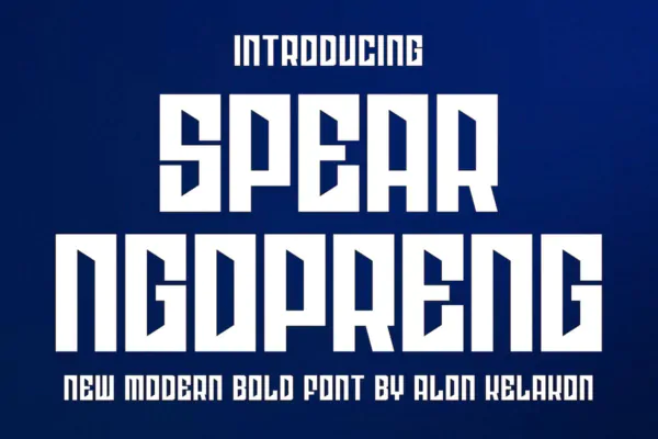 فونت هندسی Spear Ngopreng