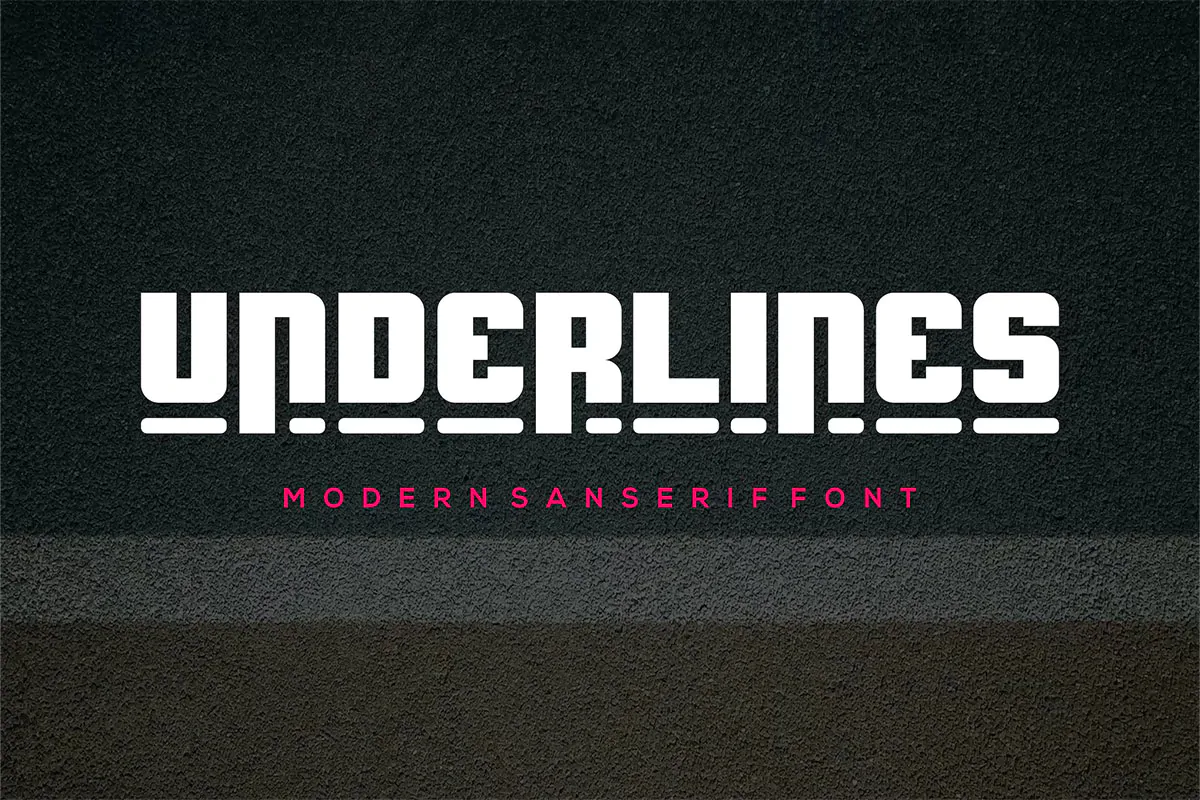 فونت انگلیسی مدرن Underlines