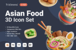 آیکون غذای آسیایی 3D