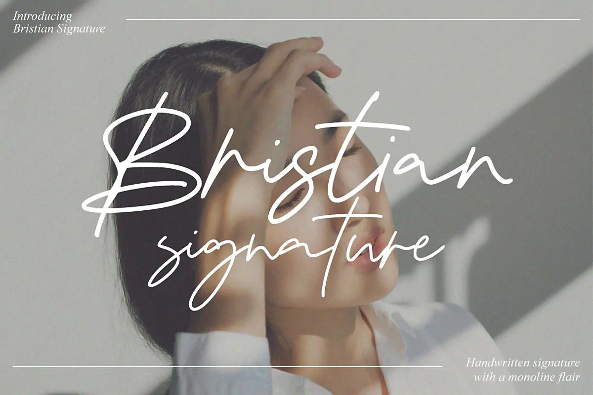 فونت دستنویس سبک امضا شیک Bristian