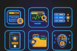 آیکون امنیت سایبری 3D