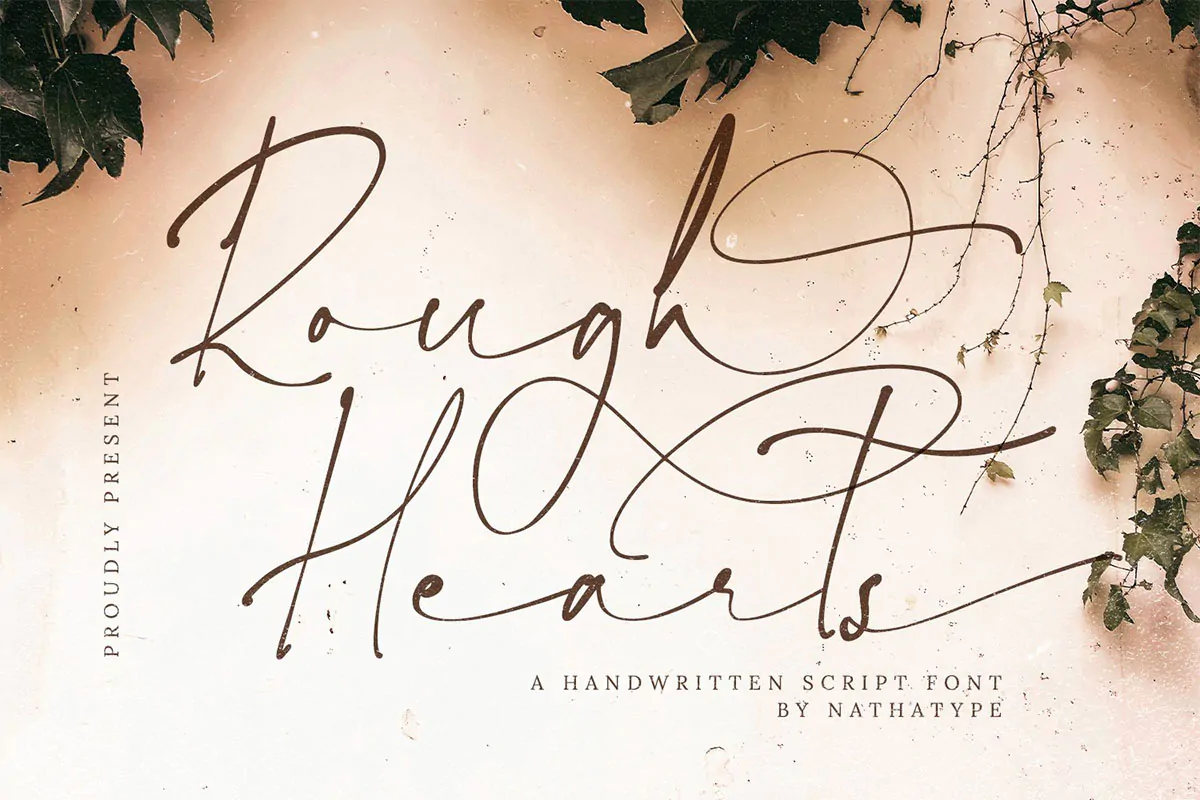 فونت سبک دستنویس Rough Hearts