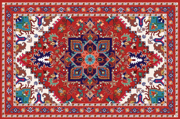 طرح وکتور فرش دستبافت ایرانی