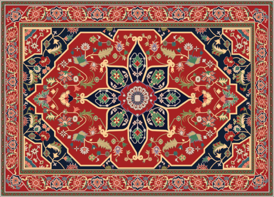 طرح وکتور فرش دستباف اصیل ایرانی