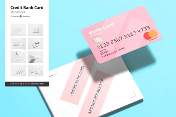 موکاپ کارت بانکی و کردیت کارت